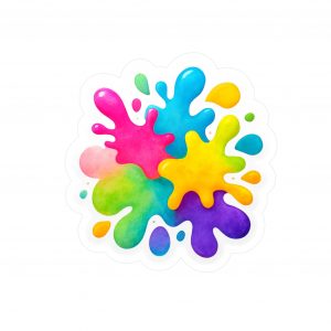 Rainbow Paint Splash Sticker | Vinyl Kiss-Cut Sticker